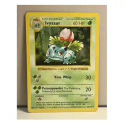 Shadowless Ivysaur 30/102 Pokemon Base Set LP Vintage WOTC 1999 - Image 1