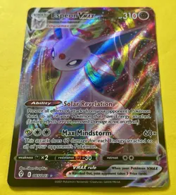 Espeon VMAX 2021 Pokemon Sword & Shield Evolving Skies FULL ART HOLO 65/203 - Image 2