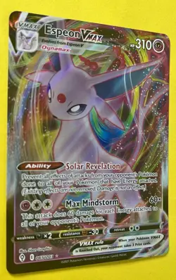 Espeon VMAX 2021 Pokemon Sword & Shield Evolving Skies FULL ART HOLO 65/203 - Image 3