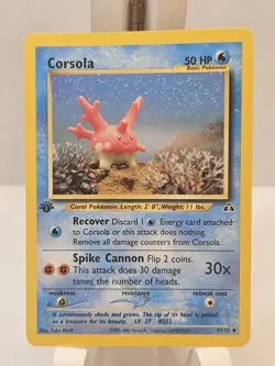 Pokemon Corsola 1st Edition Neo Discovery 37/75 NEAR MINT - Image 1
