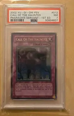 CALL OF THE HAUNTED YUGIOH 1ST EDITION #PSV-012 HOLO PSA 7 NM 2002 - Image 1