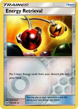 Energy Retrieval 116/149 Reverse Holo | Sun & Moon | Pokemon Card - Image 1