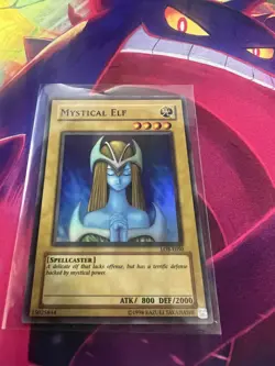 Mystical Elf Super Rare LOB-E050 European English Near Mint Yugioh TCG - Image 1