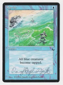 Signed Riptide HP The Dark Artist Randy Asplund-Faith 1994 MTG Magic Vintage! - Image 1