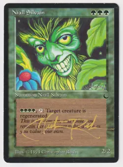 Yellow Signed Niall Silvain LP The Dark Artist Christopher Rush 1994 MTG Magic! - Image 1