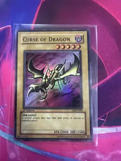 Curse of Dragon Super Rare 1st LOB-A066 Australian Light Play Yugioh TCG - Image 1