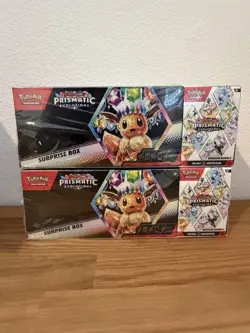 Pokemon Prismatic Evolutions Surprise Box + Booster Bundle Sams Club Sealed (2) - Image 1