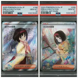 Sequential PSA 10 Erika's Invitation 196/165 And 206/165 Pokemon 151 Japanese - Image 1