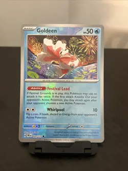 Pokemon Goldeen 020/131 Prismatic Evolutions Master Ball Pattern Holo - Image 1