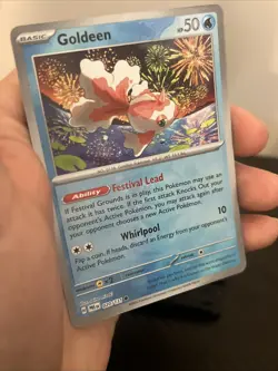 Pokemon Goldeen 020/131 Prismatic Evolutions Master Ball Pattern Holo - Image 3