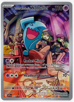 Team Rocket's Wobbuffet 203 Sv: Scarlet & Violet Promo Cards Holo - Image 1