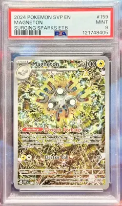 #159 Magneton PSA 9 SV Surging Sparks Elite Trainer Box Promo Pokemon Card - Image 1