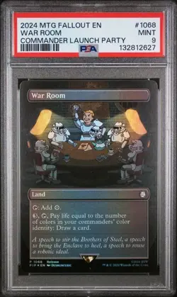 2024 MTG FALLOUT LAUNCH PARTY FOIL #1068 WAR ROOM PSA 9 - Image 1