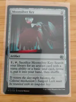 MTG Moonsilver Key (FOIL) 255 Midnight Hunt M/NM Free UK P&P - Image 1