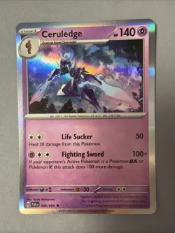 Pokemon TCG * SV Paldean Fates * 40/91 Ceruledge Holo Rare * FRESH PK - Image 1
