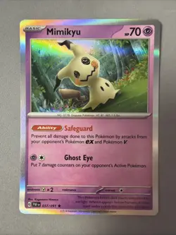 Pokemon TCG * SV Paldean Fates * 37/91 Mimikyu Holo Rare * FRESH PK - Image 1