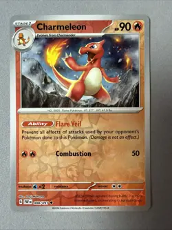 Pokemon TCG * SV Paldean Fates * 8/91 Charmeleon REVERSE HOLO U * FRESH PK - Image 1