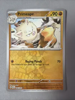Pokemon TCG * SV Paldean Fates * 46/91 Primeape REVERSE HOLO Uncommon * FRESH PK - Image 1