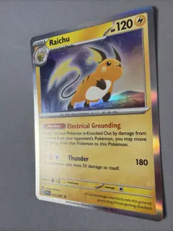 Pokemon TCG * SV Paldean Fates * 19/91 Raichu Holo Rare * FRESH PK - Image 2
