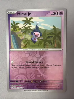 Pokemon TCG * SV Paldean Fates * 31/91 Mime Jr. REVERSE HOLO Common * FRESH PK - Image 1