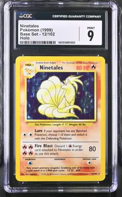 1999 Pokemon Ninetales #12/102 English CGC 9 - Image 1