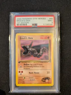 PSA 9 Brock’s Onix 1st Edition Gym Heroes 69/132 Pokemon Vintage WOTC - Image 1