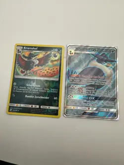Pokemon Karte TCG Kramshef GX 202/214 Krafte im Einklang Holo Rare Deutsch LP-GD - Image 2