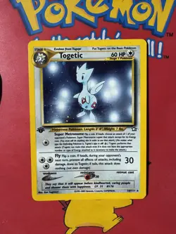 1st Edition TOGETIC 2000 Pokemon Neo Genesis First Edition 16/111 Rare Holo LP - Image 3