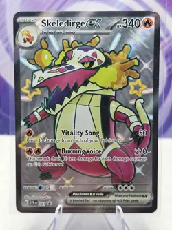 Skeledirge EX 081 Black Star Holo Promo Pokemon Scarlet & Violet Paradox Rift NM - Image 1