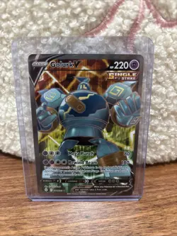 Golurk V (Full Art) Ultra Rare SWSH07: Evolving Skies 181/203 NM Pokemon - Image 1
