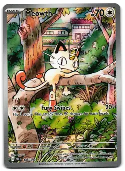 Meowth 106/094 - 🌊 Phantasmal Flames Illustration Rare Pokemon TCG 🖤 - NM - Image 1