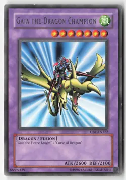Yugioh - Gaia the Dragon Champion DB1-EN122 Unlimited - Dark Beginning 1 - Image 1