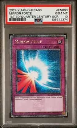 2024 YU-GI-OH! RA03-QUARTER CENTURY BONANZA #EN093 MIRROR FORCE PSA 10 - Image 1
