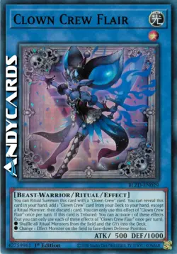 CLOWN CREW FLAIR (Compagnia Di Clown Flair) Super R • BLZD EN029 • 1Ed • Yugioh! - Image 1
