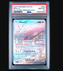 2023 POKEMON SVP EN-SV BLACK STAR PROMO 151 ULTRA-PREM COLL #053 MEW EX PSA 10 - Image 1