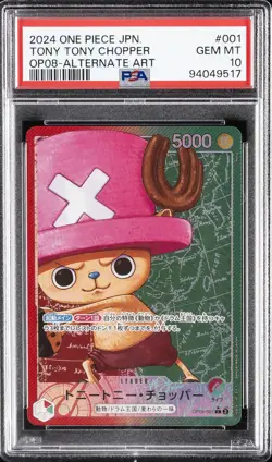 2024 ONE PIECE JAPANESE OP08-TWO LEGENDS ALTERNATE ART TONY TONY CHOPPER PSA 10 - Image 1