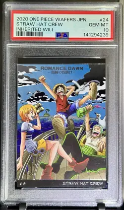 PSA 10 2020 One Piece Wafers JPN #24 Straw Hat Crew Inherited Will Romance Dawn - Image 1