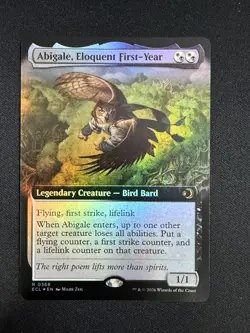 Abigale, Eloquent First-Year (EXTENDED FOIL) - Lorwyn Eclipsed (MTG) NM - Image 1