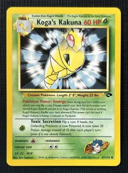 POKEMON CARD KOGA´S KAKUNA 47/132 GYM CHALLENGE - Image 1