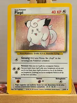Piepi 5/102 Holo Basis Set Deutsch Exc Pokemon - Image 1