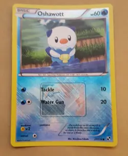 POKEMON LEAGUE PROMO CARD - BLACK AND WHITE BASE - OSHAWOTT 27/114 (REV HOLO) NM - Image 1