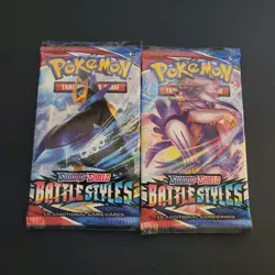 2 X POKEMON TCG BOOSTER PACKS - SWSH BATTLE STYLES BOOSTER PACK (SEALED) M - Image 1