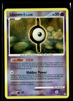 Unown [I] 37/123 Mysterious Treasures Reverse Holo Rare Pokemon - Image 1