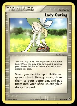 LADY OUTING - 87/107 Uncommon Deoxys Pokemon LP - Image 1