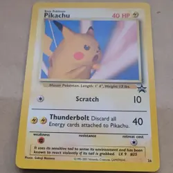 VINTAGE POKEMON BLACK STAR PROMO CARD - #26 PIKACHU - RARE (WOTC) NM - Image 1