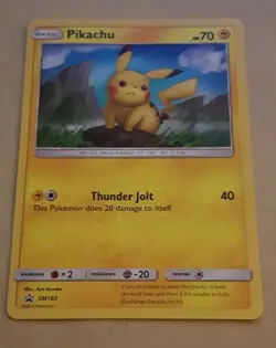 POKEMON PROMO CARD - SUN AND MOON - PIKACHU SM183 (HOLO) NM - Image 1