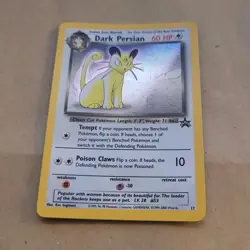 VINTAGE POKEMON BLACK STAR PROMO CARD - #17 DARK PERSIAN (HOLO) RARE (WOTC) NM - Image 1