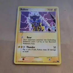 POKEMON PROMO CARD - POP SERIES 2 - RAIKOU 3/17 - RARE - NM - Image 1