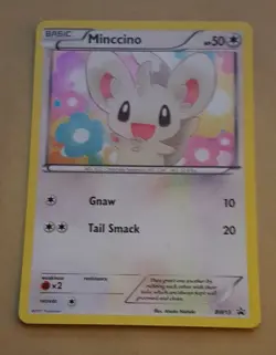 POKEMON PROMO CARD - BLACK AND WHITE - MINCCINO BW13 (HOLO) NM - Image 1