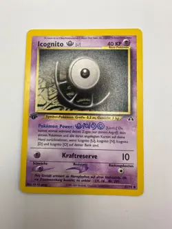 Pokemon Karte TCG Icognito U 51/75 1.Neo Discovery no Holo Vintage Deutsch LP - Image 2